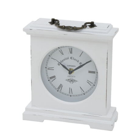 RELOJ DE MESA METAL BLANCO 5231600