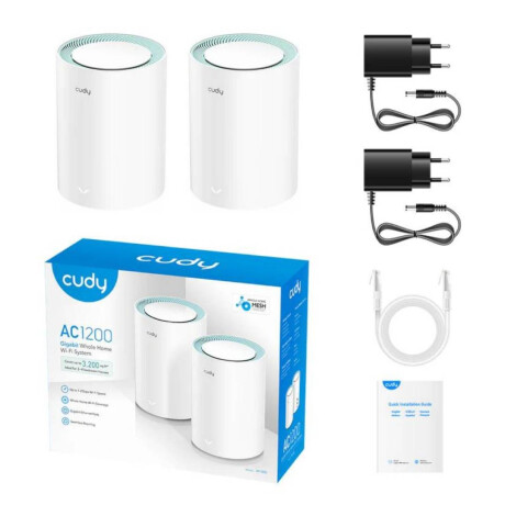 Sistema de Wifi Mesh Cudy AC1200 2 Puertos Gigabit Pack de 2