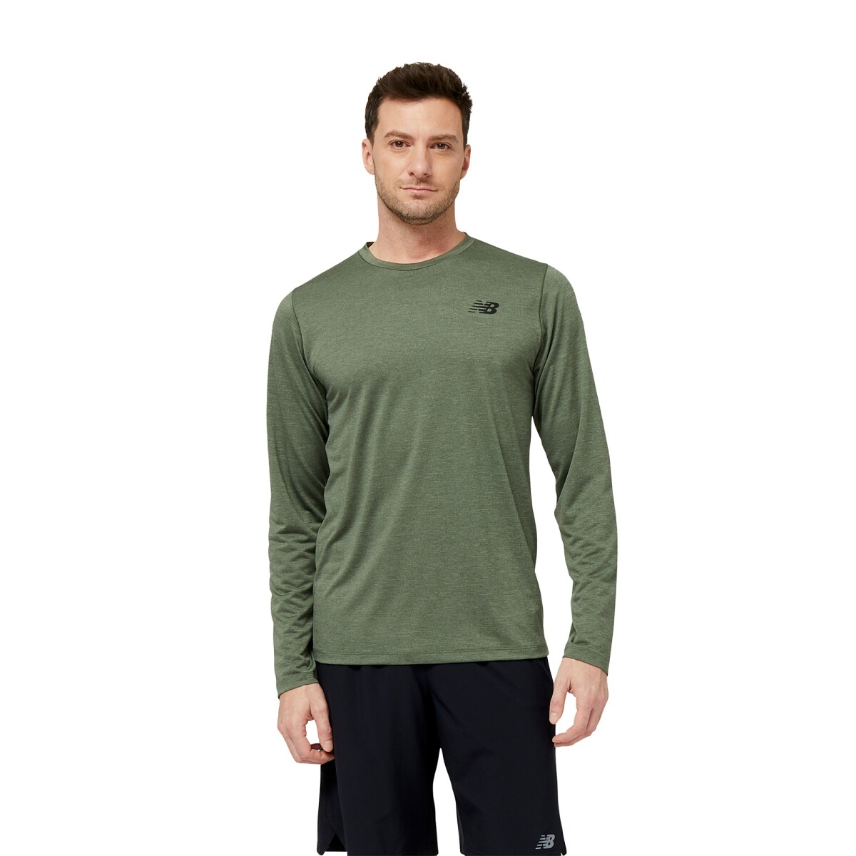 Remera New Balance de hombre - TENACITY SLEEVM - MT31097DO1 - GREEN 