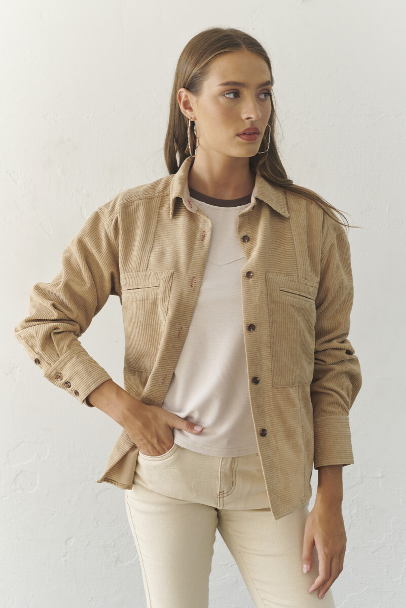 SOBRECAMISA PANA - BEIGE 