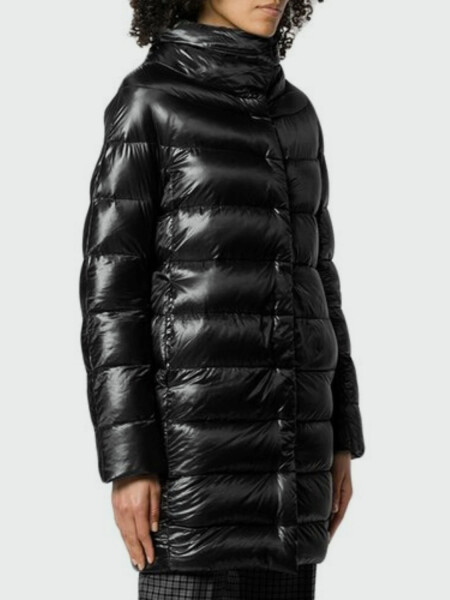 Herno-Campera de nylon rellena de plumas, Dora Negro