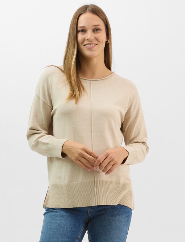 Buzo Pespunte BEIGE