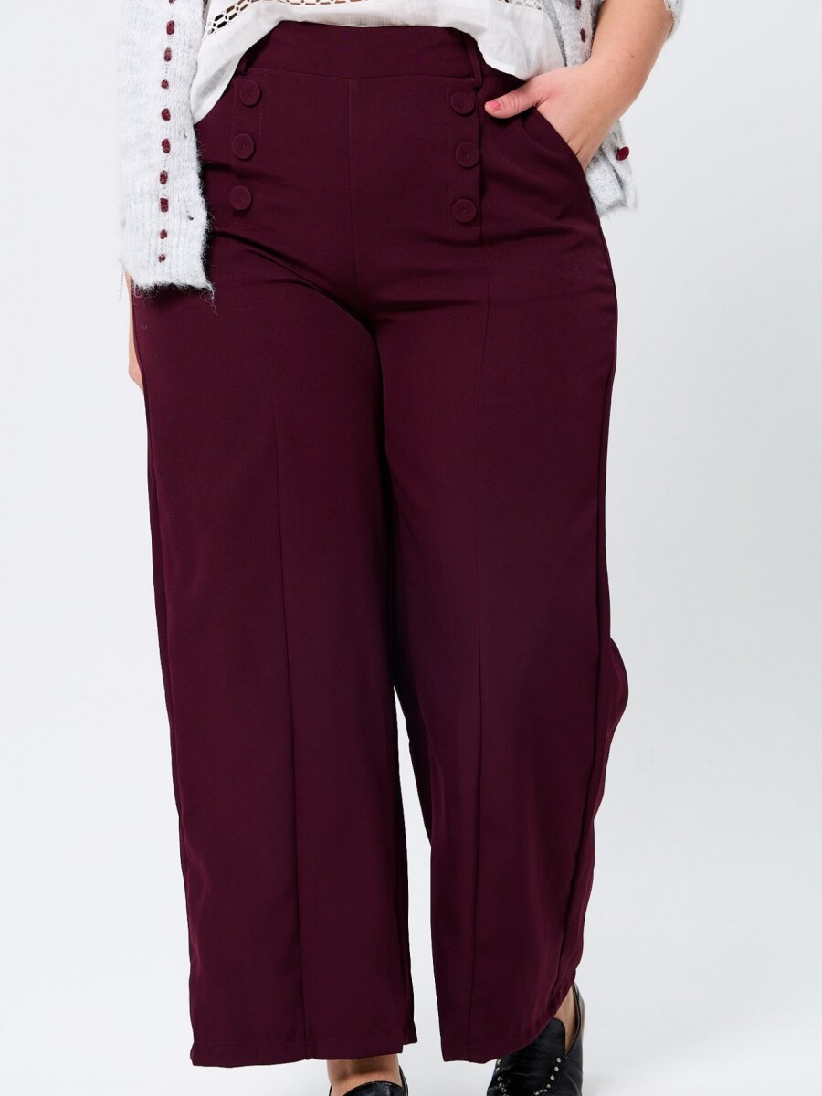 Pantalón Botones Bordo