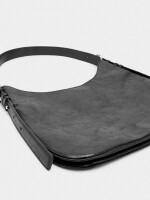 Bolso De Hombro Efecto Craquelado negro