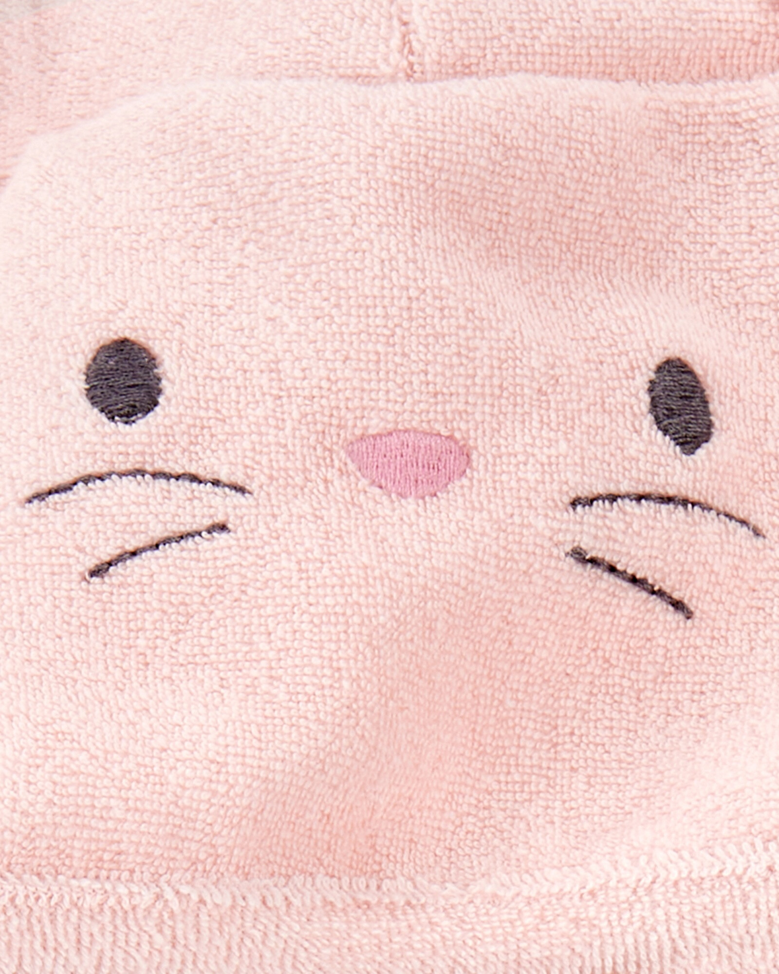 Bata de algodón terry, con capucha, diseño conejita Bata de algodón terry, con capucha, diseño conejita