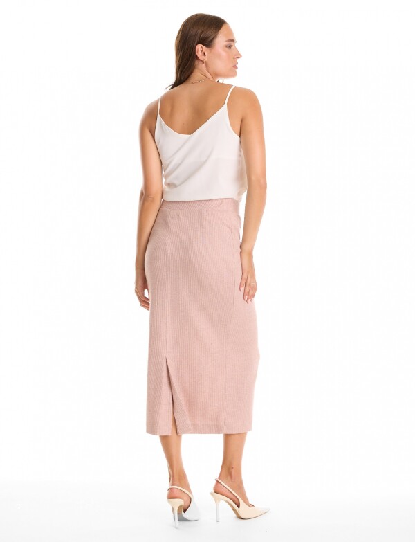 Falda Midi Tejida ROSA