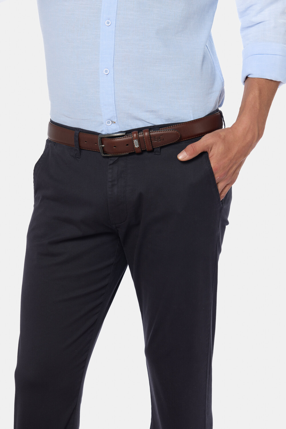 PANTALON CLÁSICO CON SPANDEX Azul