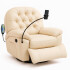 Sillón Masajeador Poltrona Con Control Y Soporte Para Celular BEIGE