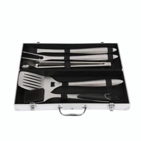 Set De Utensilios FIRE KING DW207 5 Piezas Mango De Acero Con Valija Set De Utensilios FIRE KING DW207 5 Piezas Mango De Acero Con Valija