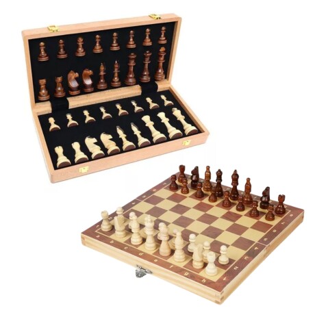 Juego de Mesa Valija de Ajedrez Madera Royal 001