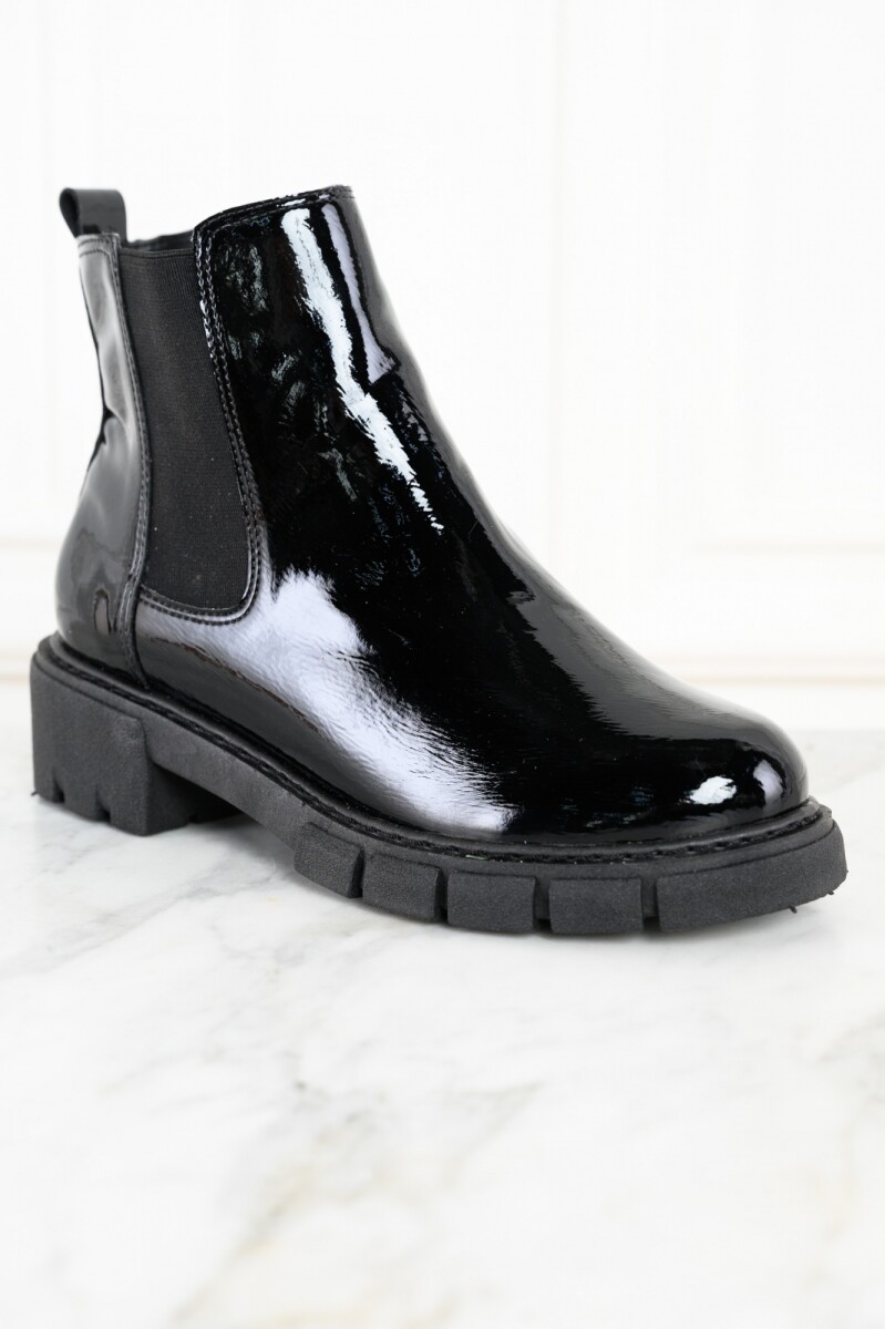 Bota Cuero Vegano - Negro 