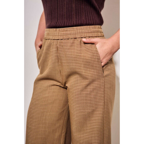 Pantalon Gingham Marron