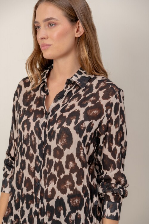Camisa dama Animal Print