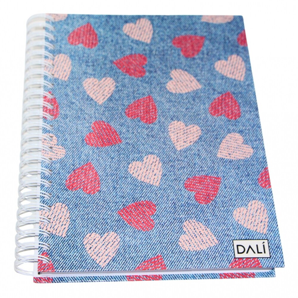 CUADERNOLA DALI 200 HOJAS SUPER TAPA DURA TAPA CORAZONES