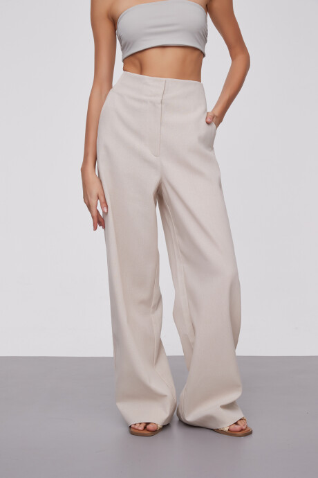 Pantalon Elsoley Beige Melange