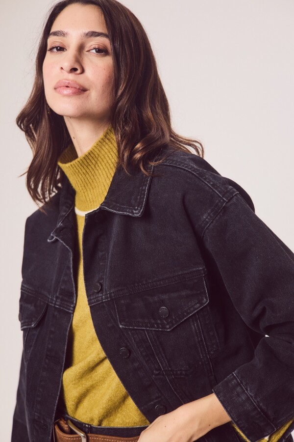 Campera Denim Negro