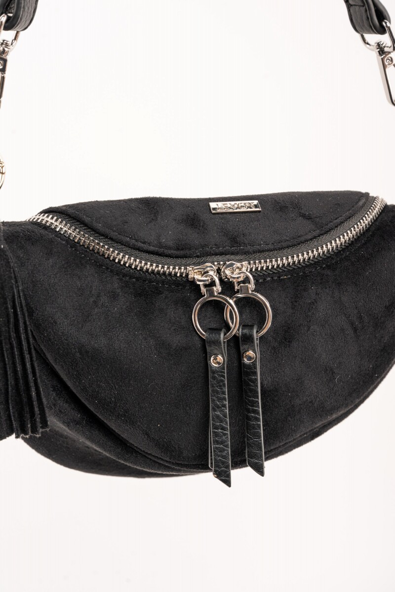 Cartera Gamuza Vegana Negro