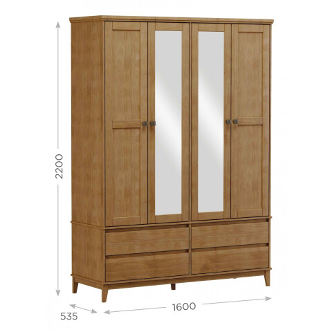 FINESTRA- ROPERO 4 PUERTAS 4 CAJONES REF 2803 FINESTRA- ROPERO 4 PUERTAS 4 CAJONES REF 2803
