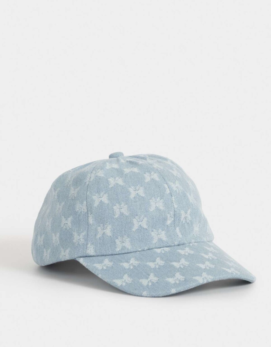 Gorra Denim Mariposas - Azul Gastado 