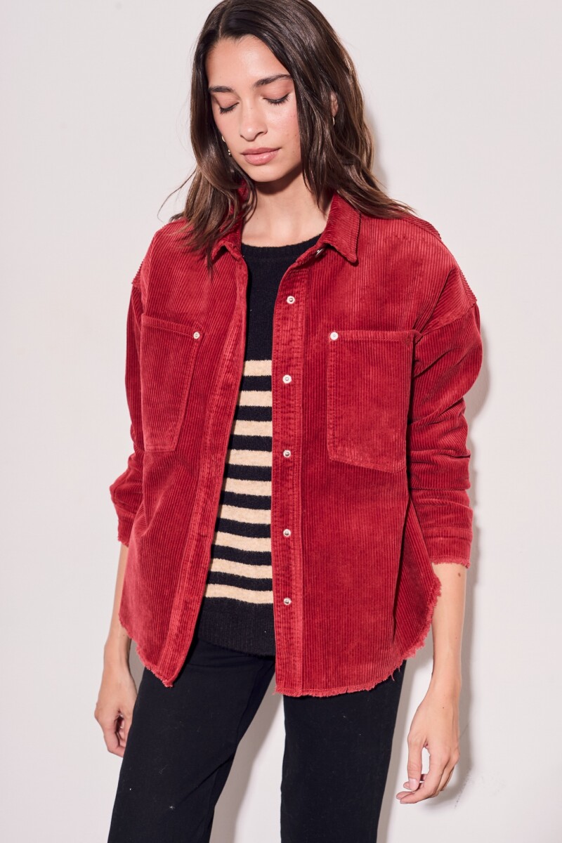 Sobrecamisa Corduroy Rojo