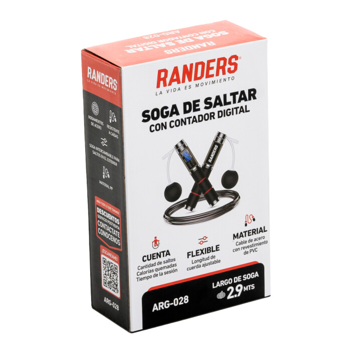 Cuerda de Saltar con Contador Digital Randers ARG-028 Cuerda de Saltar con Contador Digital Randers ARG-028
