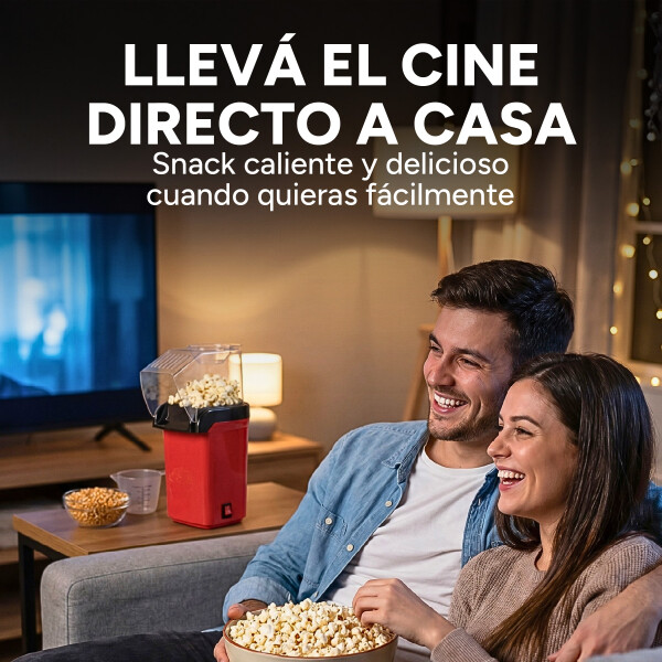 Máquina Para Hacer Pop Popera eléctrica 1200W Sin Aceite Rojo