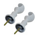 Barrote cortina de metal 1,5 m + 2 Soportes BLANCO