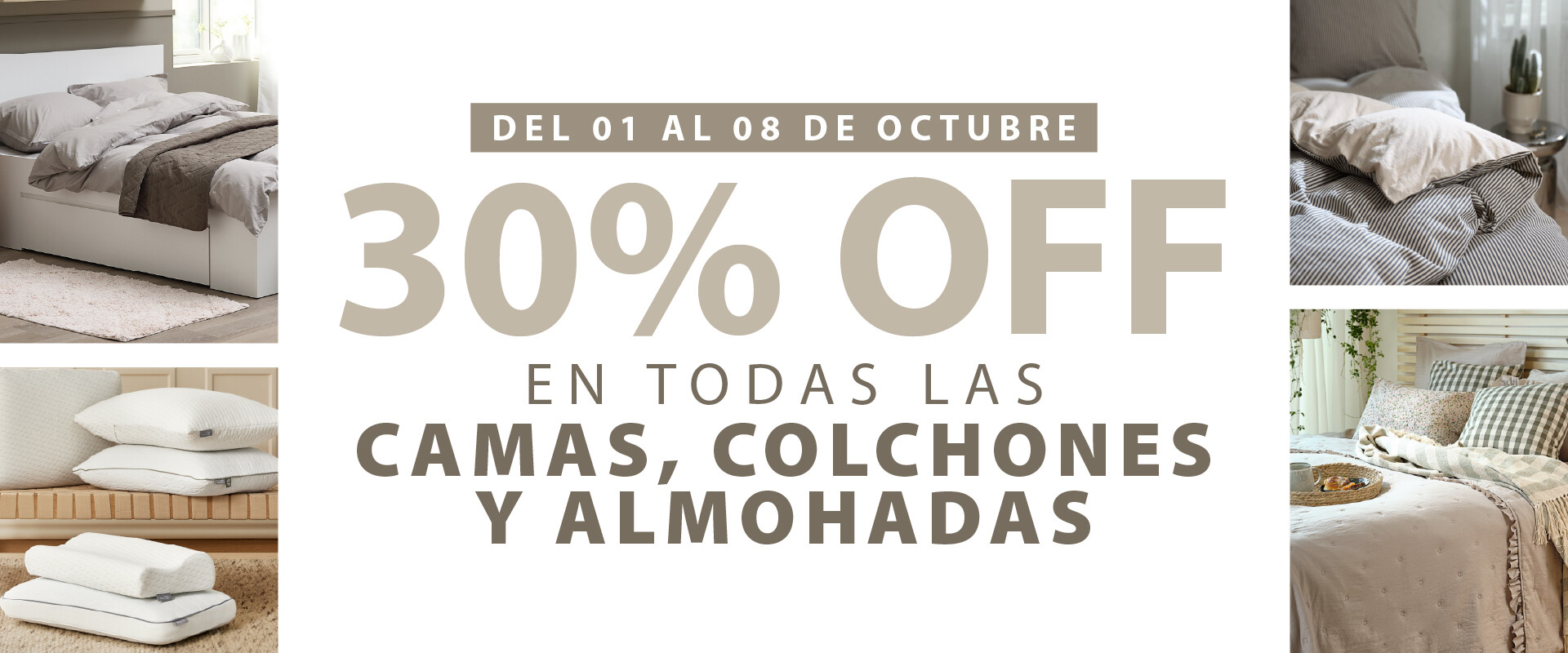 CAMAS Y COLCHONES 30% OFF