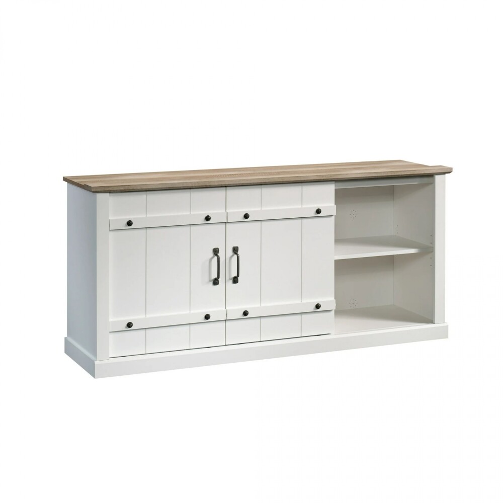 Rack para TV 70" Puertas corredizas - Sauder - Credenza Blanco