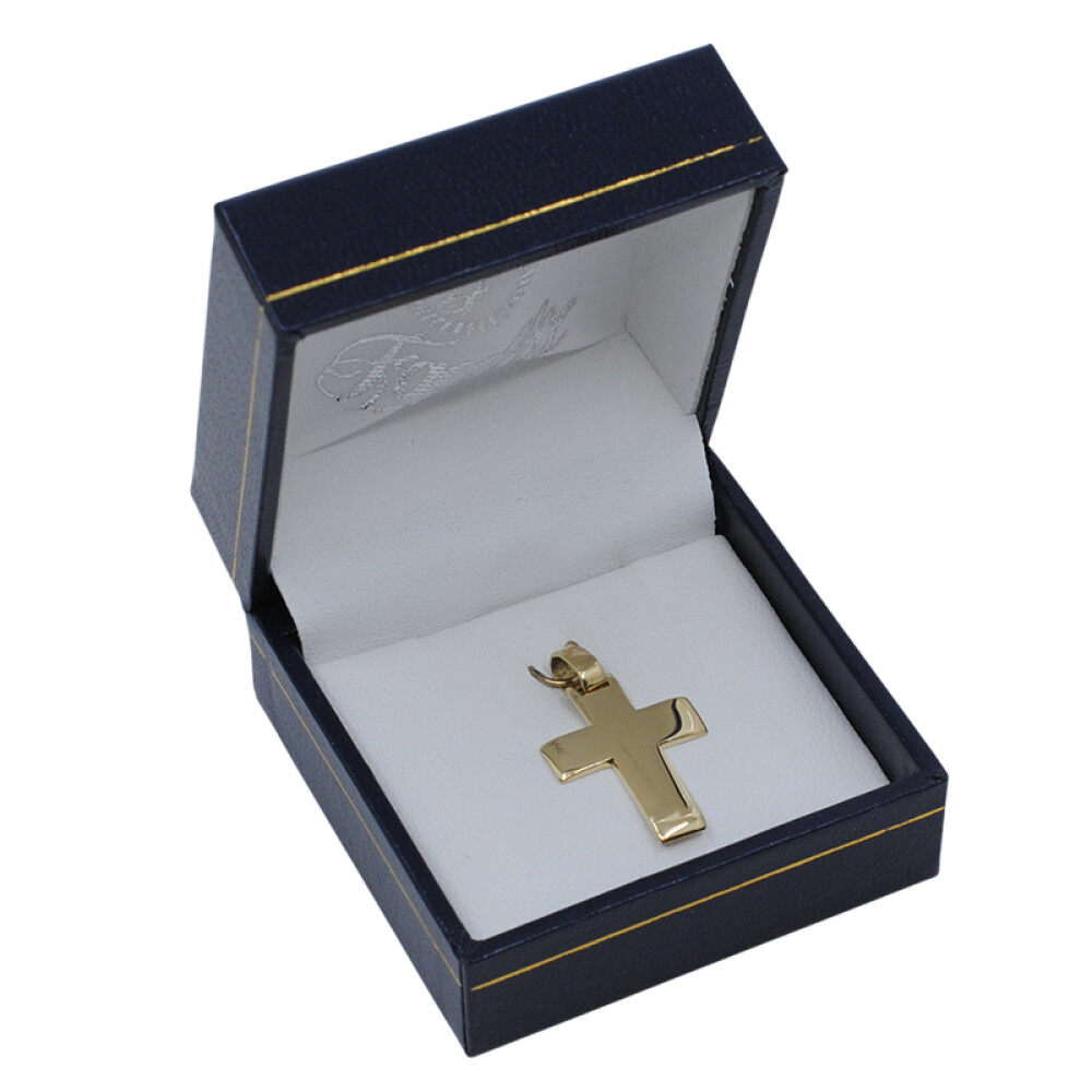 Cruz en oro 18k bombe. Medidas 2 x 1,5mm aproximadamente Cruz en oro 18k bombe. Medidas 2 x 1,5mm aproximadamente