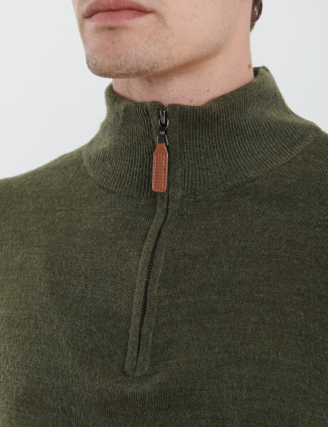 470415 SWEATER MEDIO CIERRE HARRINGTON URBAN Verde Melange