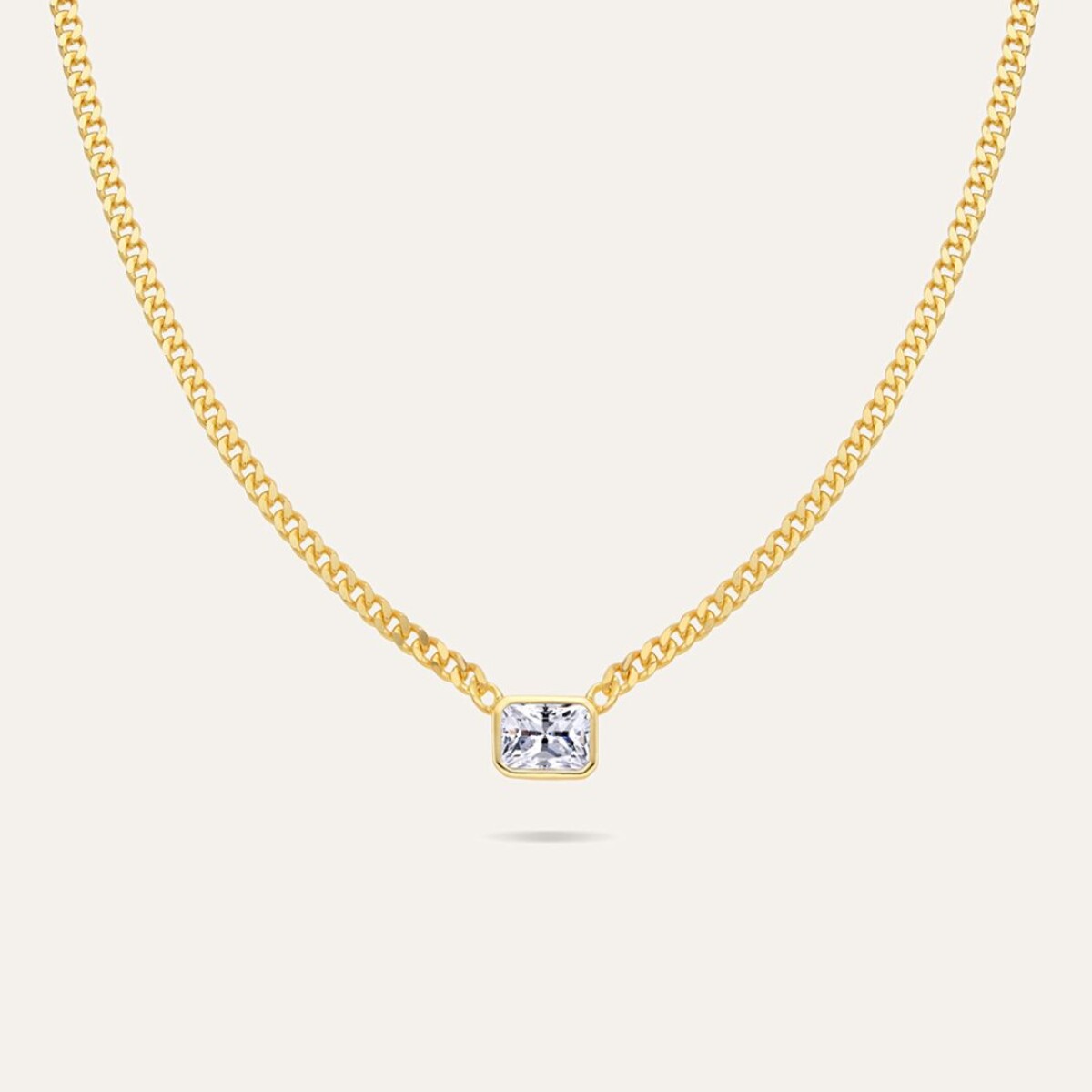 Collar Absolut White - Plata y Baño de Oro 