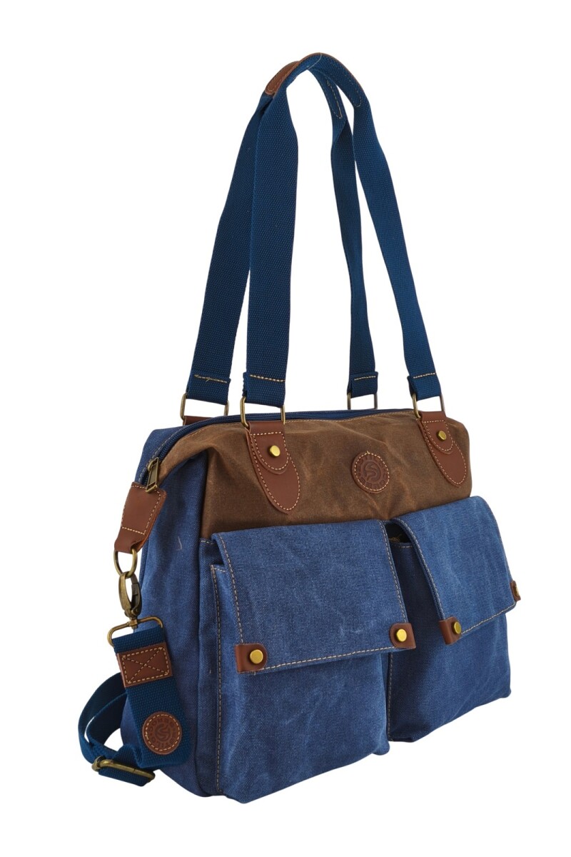Morral de lona vintage Azul