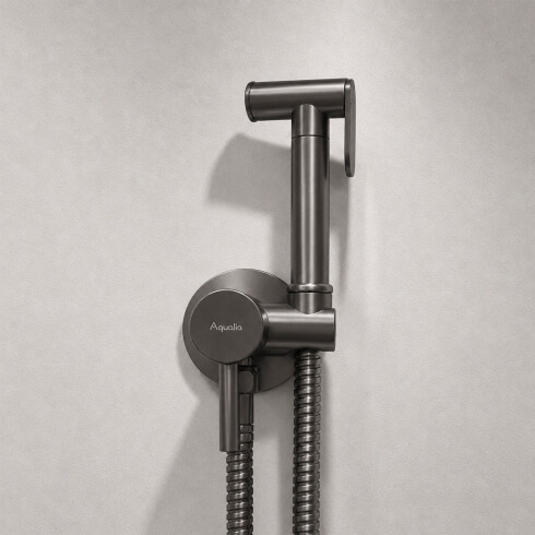GRIFERIA DUCHA HIGIENICA EMBUTIR GUN METAL - SIGNATURE GRAFITO-GUNMETAL