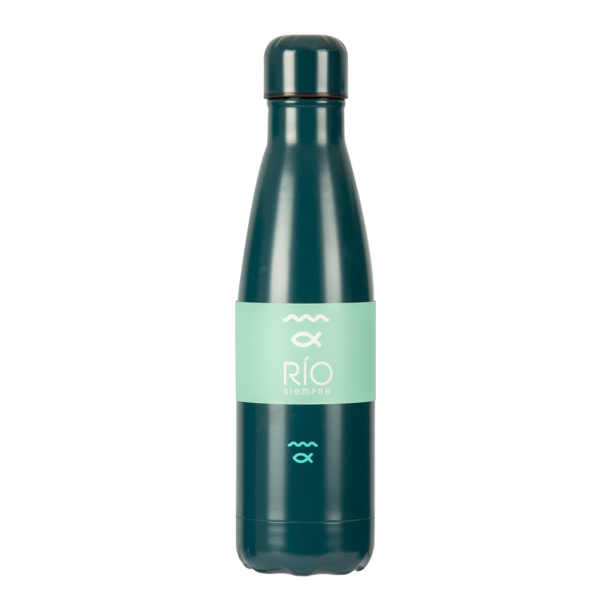 Botella Río 600ml Doble Pared Acero Inoxidable - VERDE-OSCURO 