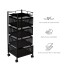 Carrito Carro Organizador con Ruedas y 4 Estantes Multiuso cocina baño Imback Color Negro Carrito Carro Organizador con Ruedas y 4 Estantes Multiuso cocina baño Imback Color Negro