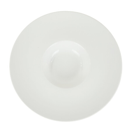 Plato hondo de ceramica con borde ancho Plato hondo de ceramica con borde ancho