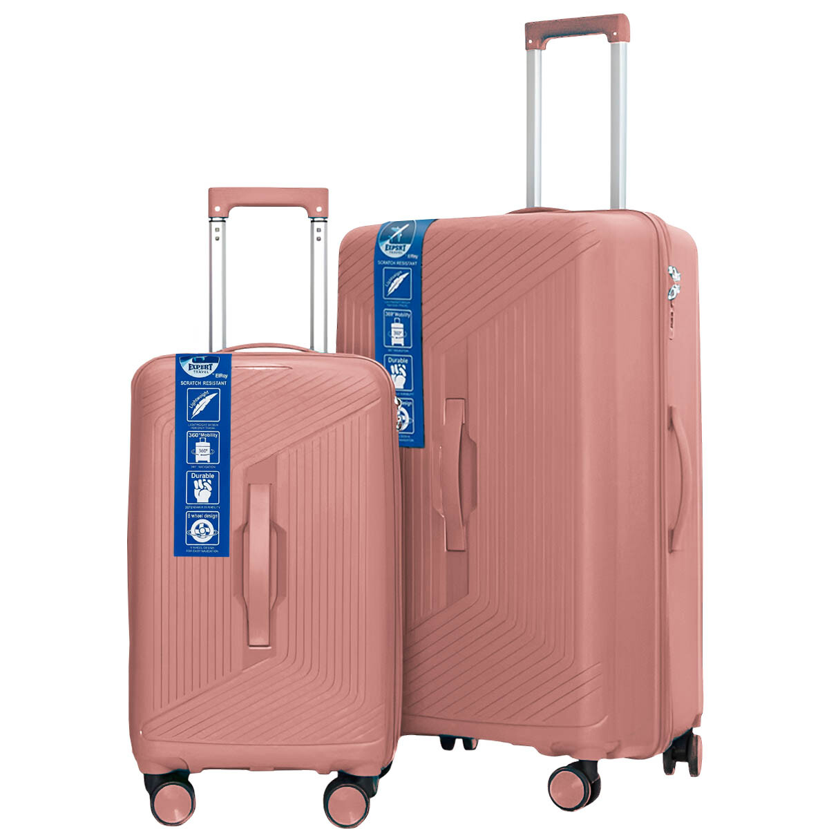 Set 2 Valijas Viaje Expert 21 Carry On + 29 Rígidas - Rosa 