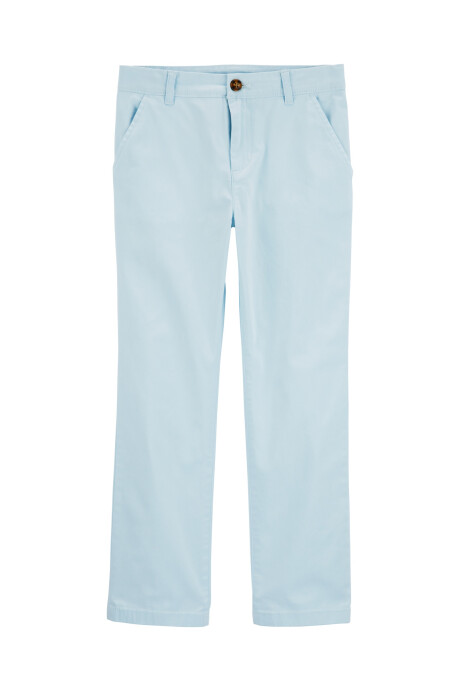 Pantalón de sarga, clásico, azul Sin color