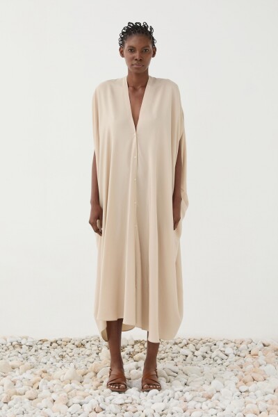 VESTIDO CAFTÁN Beige