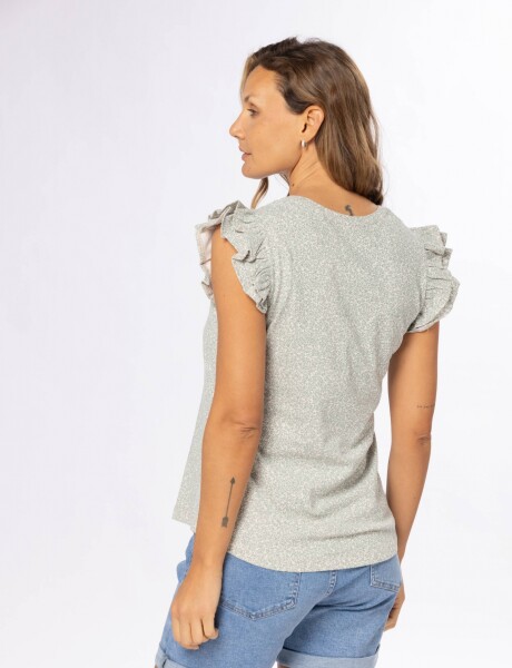 REMERA ESTAMPADA Beige