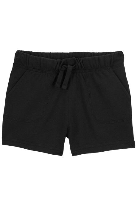 Short de algodón con cordón,negro Sin color