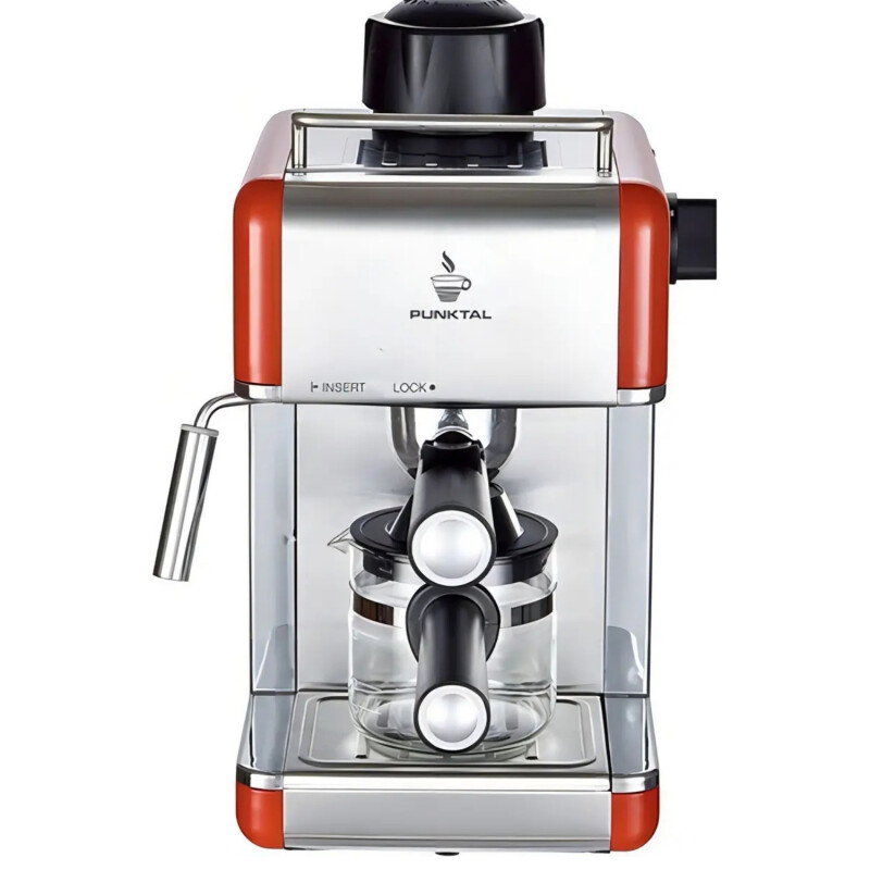 Cafetera Expresso Punktal de 3,5 bares 800W Modelo PK-10 Rojo