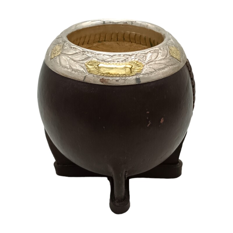 MATE TORPEDO PLATA Y ORO 13 Marrónuniforme