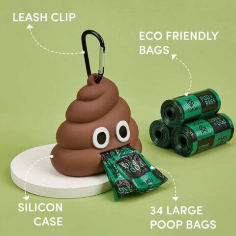 Poop Bag Sets - 34 Bafs w/One Dispenser Poop Bag Sets - 34 Bafs w/One Dispenser