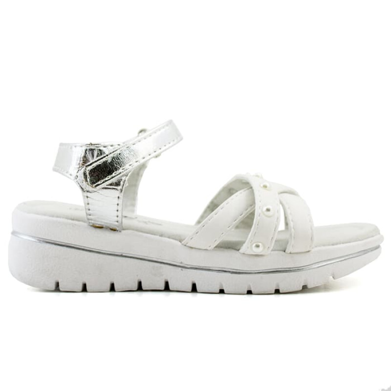 Sandalias Chill Sunday de Niños - CS SOFI Blanco-plateado