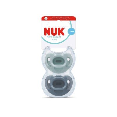 Chupete Nuk First Choice Soft Silicona Talle 1 Verde 2 Uds. Chupete Nuk First Choice Soft Silicona Talle 1 Verde 2 Uds.