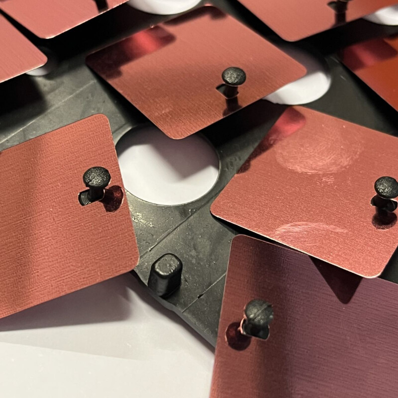 Shimmer Cuadrado Encastrable Fondo Negro Rosa