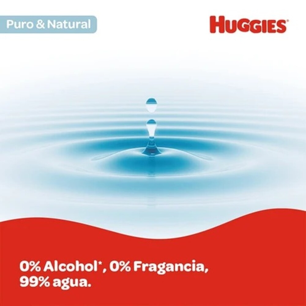 Toallitas Húmedas Huggies 99% Agua - 80 Unidades Toallitas Húmedas Huggies 99% Agua - 80 Unidades