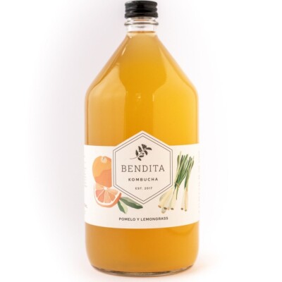 Bendita Kombucha pomelo y lemongrass 1L Bendita Kombucha pomelo y lemongrass 1L